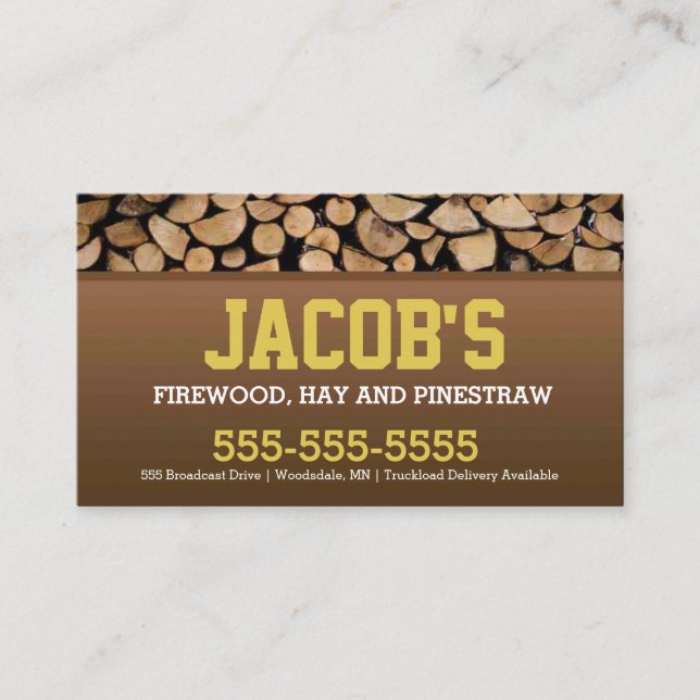 Firewood Business Card Visitenkarte (Vorderseite)