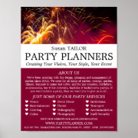 Firework-Anzeige, Party-Event-Plannerwerbung