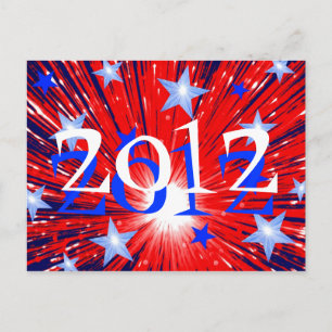 Firework Red White Blue Postkarte "2012"