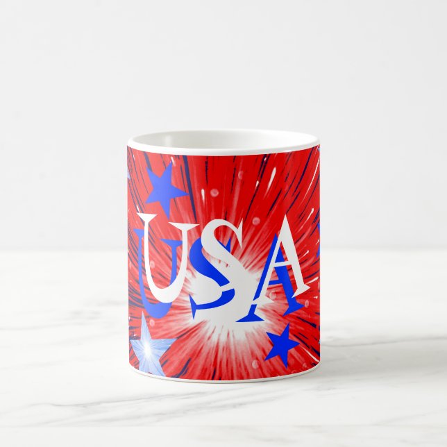Firework Red White Blue 'USA' Tasse (Mittel)