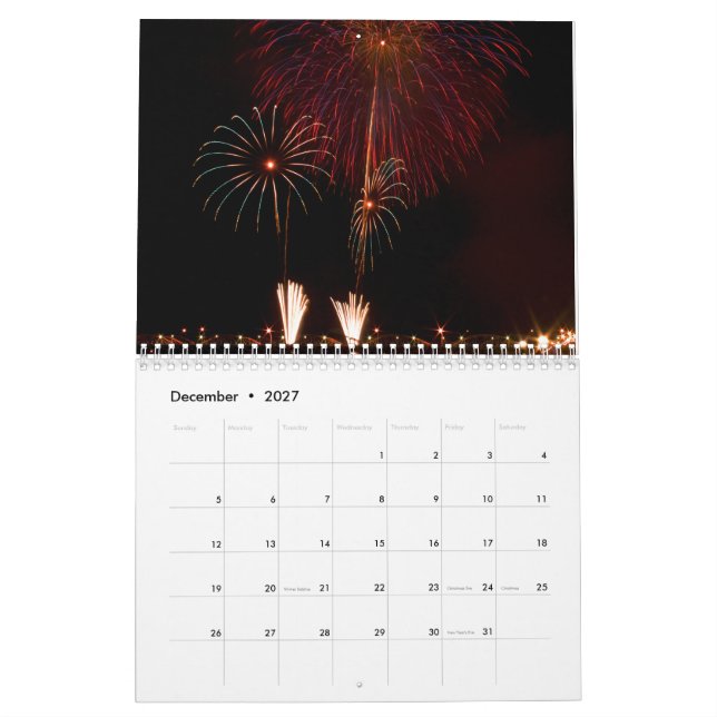 Fireworks 2024 Calendar Kalender (Dez 2027)