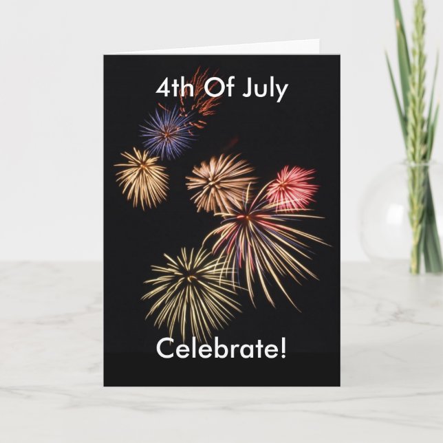 Fireworks American Patriotic Card Karte (Vorderseite)