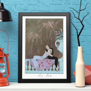 Fireworks Art déco vintage Le Feu, George Barbier