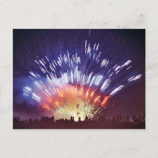 Fireworks beobachten postkarte