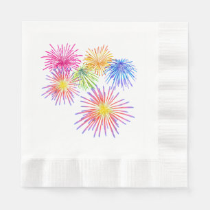 Fireworks Big Party Celebration Firecracker Serviette