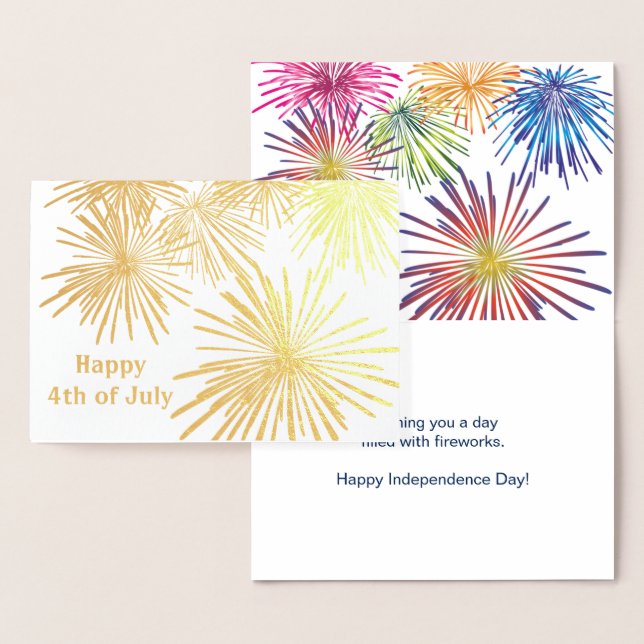 Fireworks Design 4. Juli Folienkarte (Anzeige)