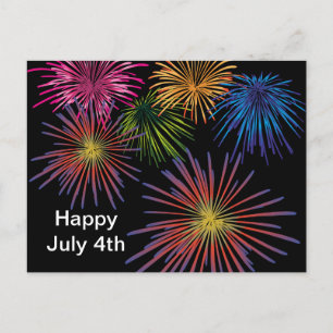 Fireworks Design 4. Juli Postkarte