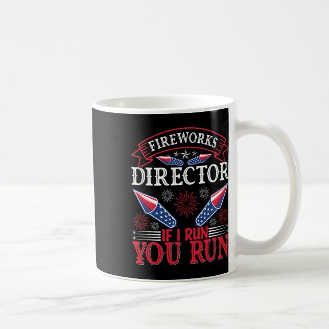 Fireworks Director American Flag 4. Juli Kaffeetasse (Rechts)