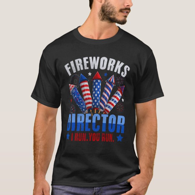 Fireworks Director Firecrackers 4th Of July Mens W T-Shirt (Vorderseite)