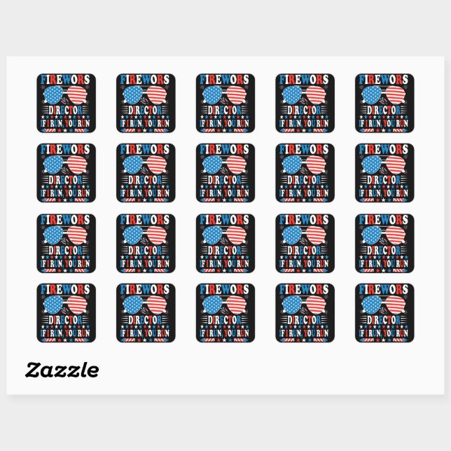 Fireworks Director I Run You Run Funny Stickers (Feuille)