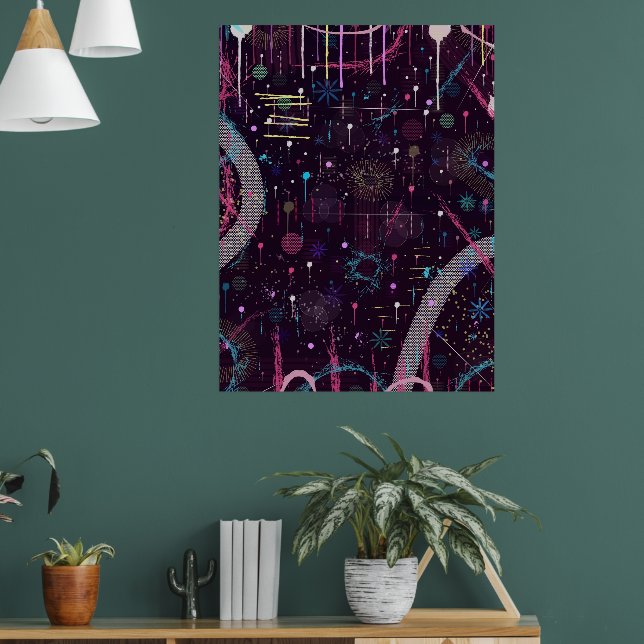 Fireworks Display: Abstract Art  Poster (Wohnzimmer 1)