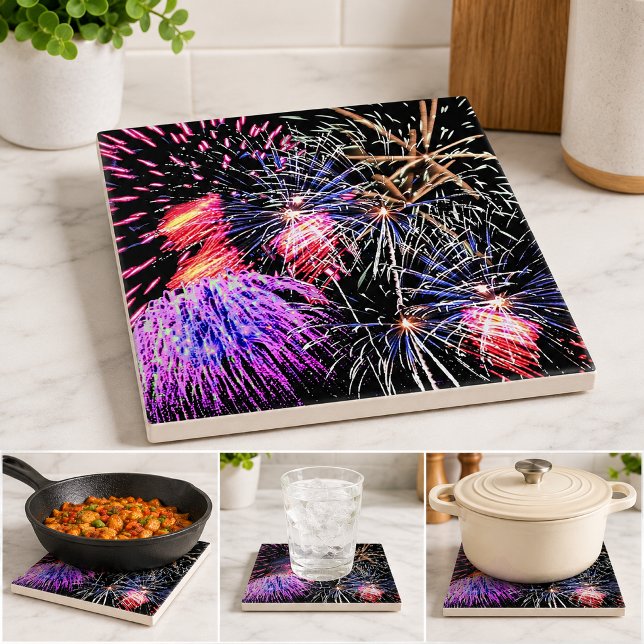 Fireworks Display Fliese (Fireworks Display Ceramic Tile)