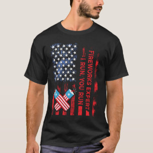 Fireworks Expert Ich führe Sie Lauf lustigen 4. Ju T-Shirt