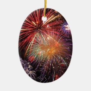 Fireworks Finale Keramik Ornament