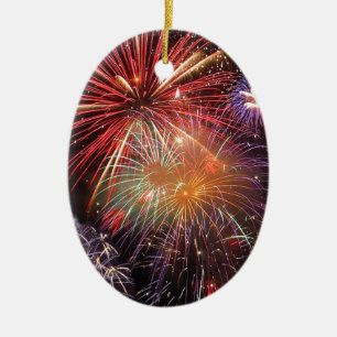 Fireworks Finale Keramikornament