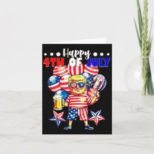 Fireworks Funny Trump Patriotic American Happy 4. Karte
