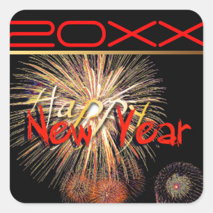Fireworks Happy New Year Custom 2019 S Aufkleber