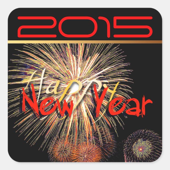 Fireworks Happy New Year Custom Sticker 2020 S (Devant)