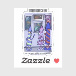 Fireworks Independence Day Custom Cut Stickers Aufkleber