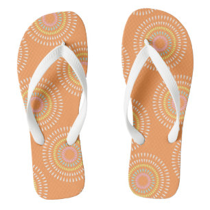 Fireworks Japanese Orange Flip Flops