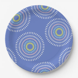 Fireworks Japanisch Blue Pappteller