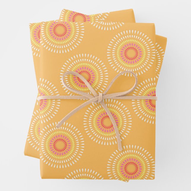 Fireworks Japanischer Mustard Geschenkpapier Set (Beispiel)