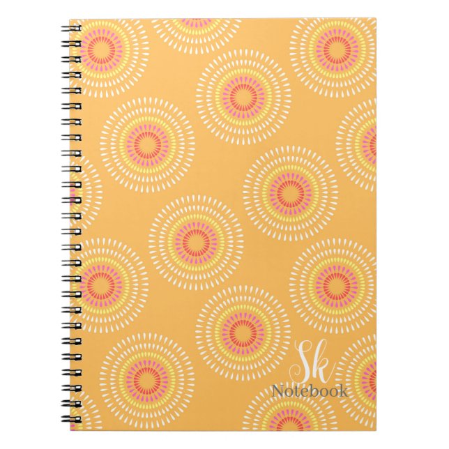 Fireworks Japanischer Mustard Notizblock (Vorderseite)