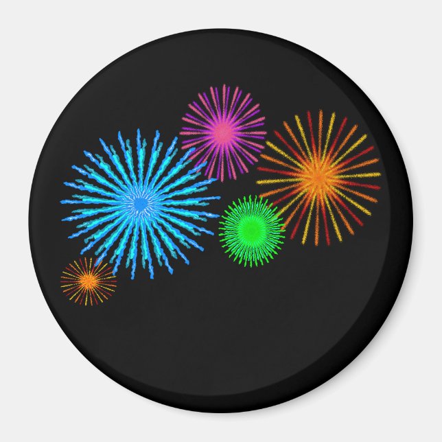 Fireworks-Muster Magnet (Vorne)