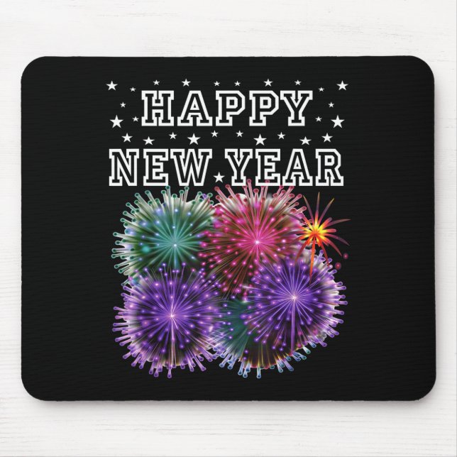 Fireworks New Year's Eve Party  Mousepad (Vorne)