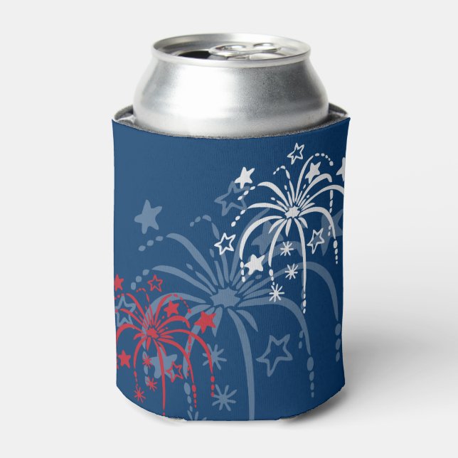 Fireworks Patriotic Can Cooler Dosenkühler (Kanne Vorderseite)