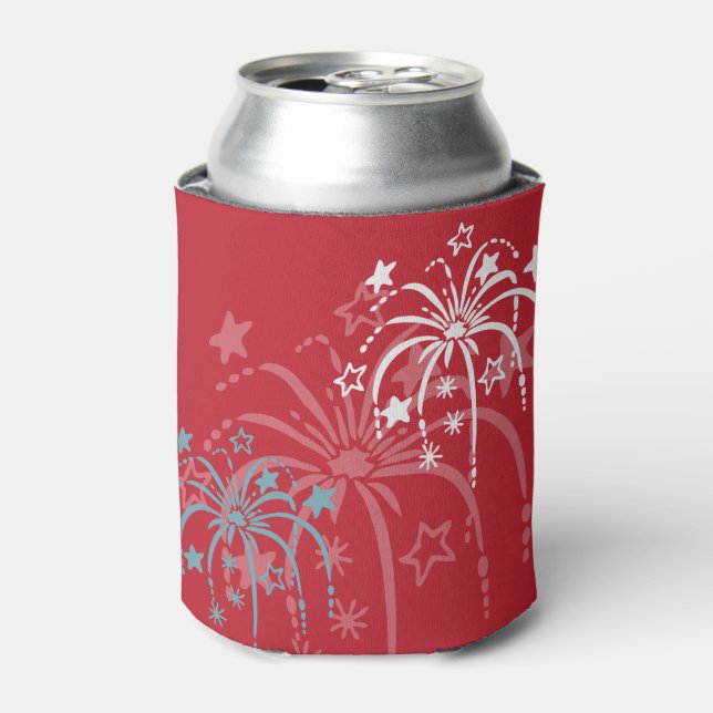 Fireworks Patriotic Edible Can Cooler Dosenkühler (Kanne Vorderseite)