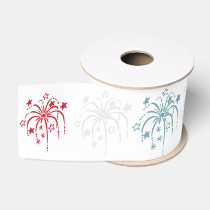 Fireworks Patriotic Ribbon Ripsband
