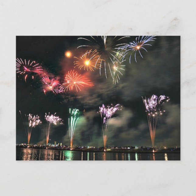 Fireworks-Postkarte Feiertagspostkarte (Vorderseite)