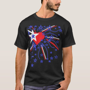 Fireworks Red White und Blue T-Shirt