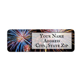 Fireworks Return Address Label