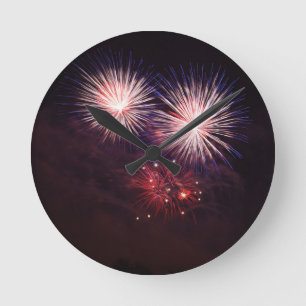 Fireworks Runde Wanduhr