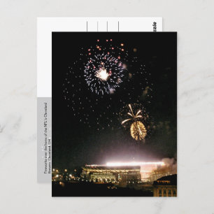 Fireworks sur Cleveland Browns Stadium - carte pos