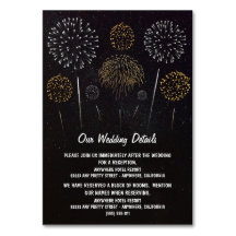 Fireworks Themed Sky Wedding Cards