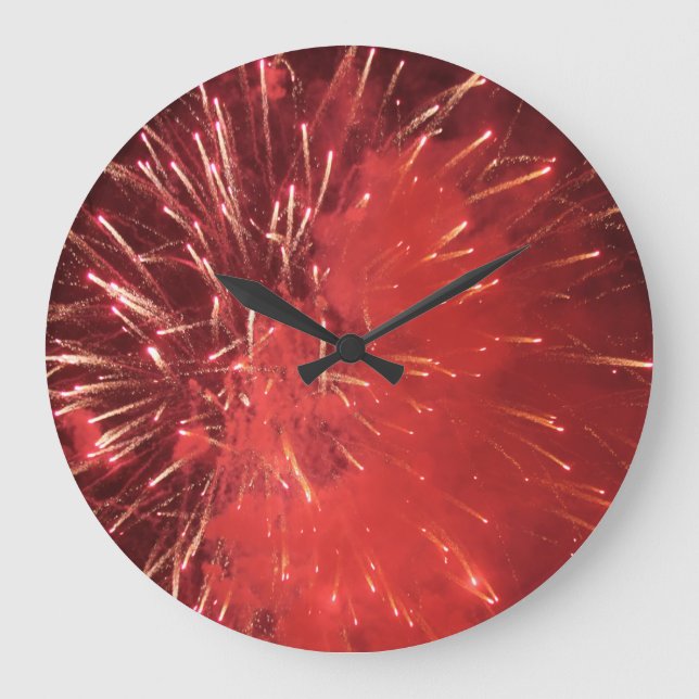 Fireworks-Uhr Große Wanduhr (Vorderseite)