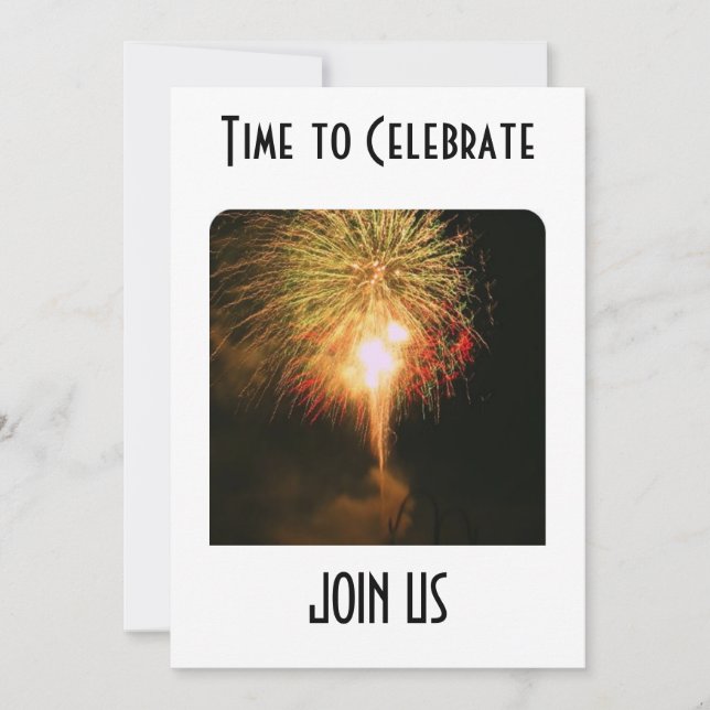 FIREWORKS UND FUN INVITATION JEDEN ANLASS EINLADUNG (Vorderseite)