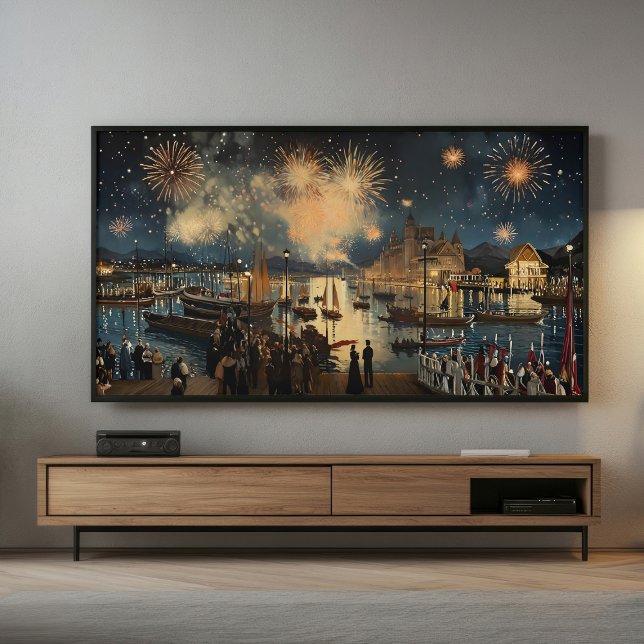 Fireworks Waterfront Print | Samsung Frame TV Art Poster (Von Creator hochgeladen)