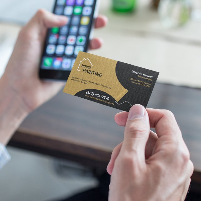 Firma Black | Gold Visitenkarte (Von Creator hochgeladen)