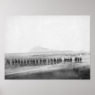 Firma C, 3. US-Infanterie, die in eine Linie geht Poster