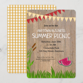 Firma Summer Picnic Rustic Einladung
