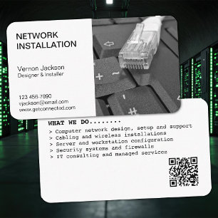 Firma zur einfachen Netzwerkinstallation Visitenkarte