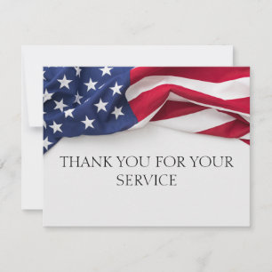 Firmen-DANKE-SAGEN VETERANEN Amerikanische Flagge Dankeskarte