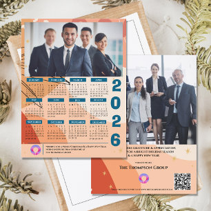 Firmen-Fotokalender Geschäftsunternehmenslogo Feiertagspostkarte