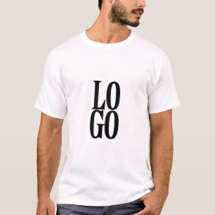 Firmen- oder Geschäftslogo auf Weiß T-Shirt