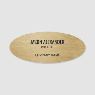 Firmen-Profi-Mitarbeiter-Faux-Gold Namensschild