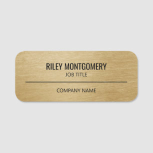 Firmen-Profi-Mitarbeiter-Faux-Gold Namensschild